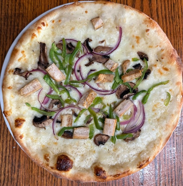 White Gluten Free Pizza.