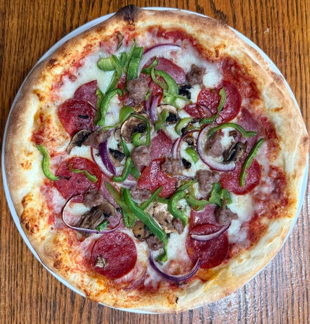 Combination Special Gluten Free Pizza.